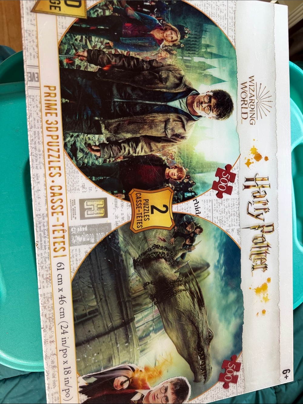 Harry Potter Wizarding World 2-Pack 500pc 3D Puzzles - Multicolor